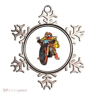 Turkey Riding Motorcycle Thanksgiving Day Cool Biker Rider Ornament