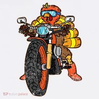 Turkey Riding Motorcycle Thanksgiving Day Cool Biker Rider Baby Bodysuit thumb 2