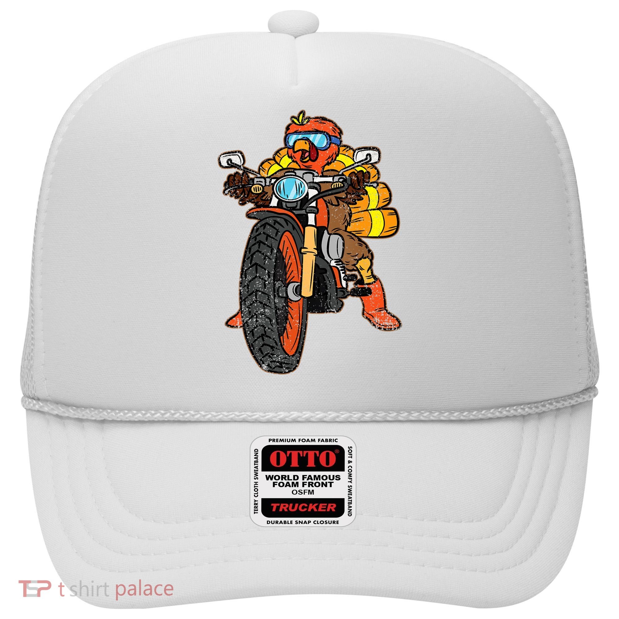Turkey Riding Motorcycle Thanksgiving Day Cool Biker Rider Hat