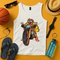 Turkey Riding Motorcycle Thanksgiving Day Cool Biker Rider Tank Top thumb 4