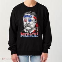 Theodore Roosevelt Merica 4th July Usa Us President Women's Sweatshirt thumb 0