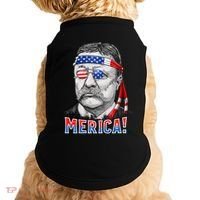 Theodore Roosevelt Merica 4th July Usa Us President Doggie Tank thumb 0