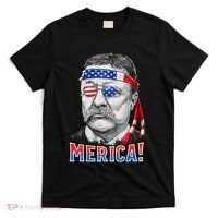Theodore Roosevelt Merica 4th July Usa Us President T-Shirt thumb 0