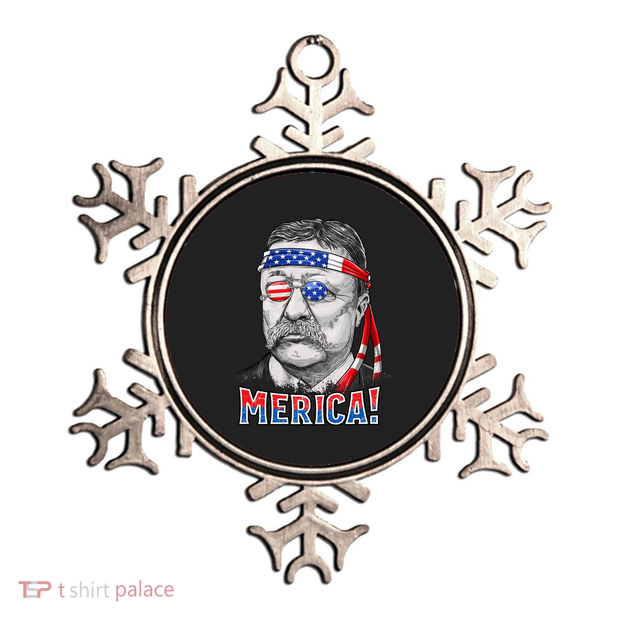 Theodore Roosevelt Merica 4th July Usa Us President Ornament