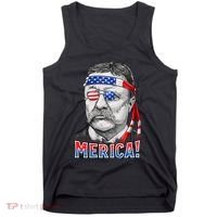 Theodore Roosevelt Merica 4th July Usa Us President Tank Top thumb 0