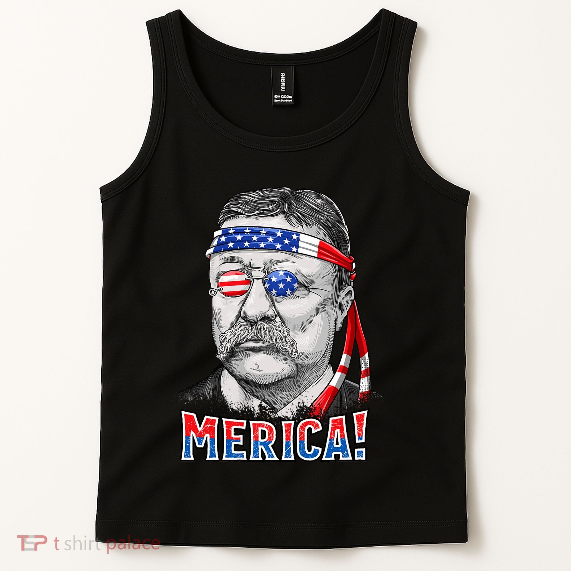 Theodore Roosevelt Merica 4th July Usa Us President Tank Top
