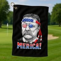 Theodore Roosevelt Merica 4th July Usa Us President Golf Towel thumb 1