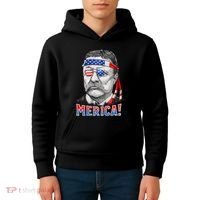 Theodore Roosevelt Merica 4th July Usa Us President Kids Hoodie thumb 4