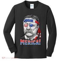 Theodore Roosevelt Merica 4th July Usa Us President Kids Long Sleeve Shirt thumb 0