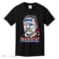 Theodore Roosevelt Merica 4th July Usa Us President Kids T-Shirt thumb 0