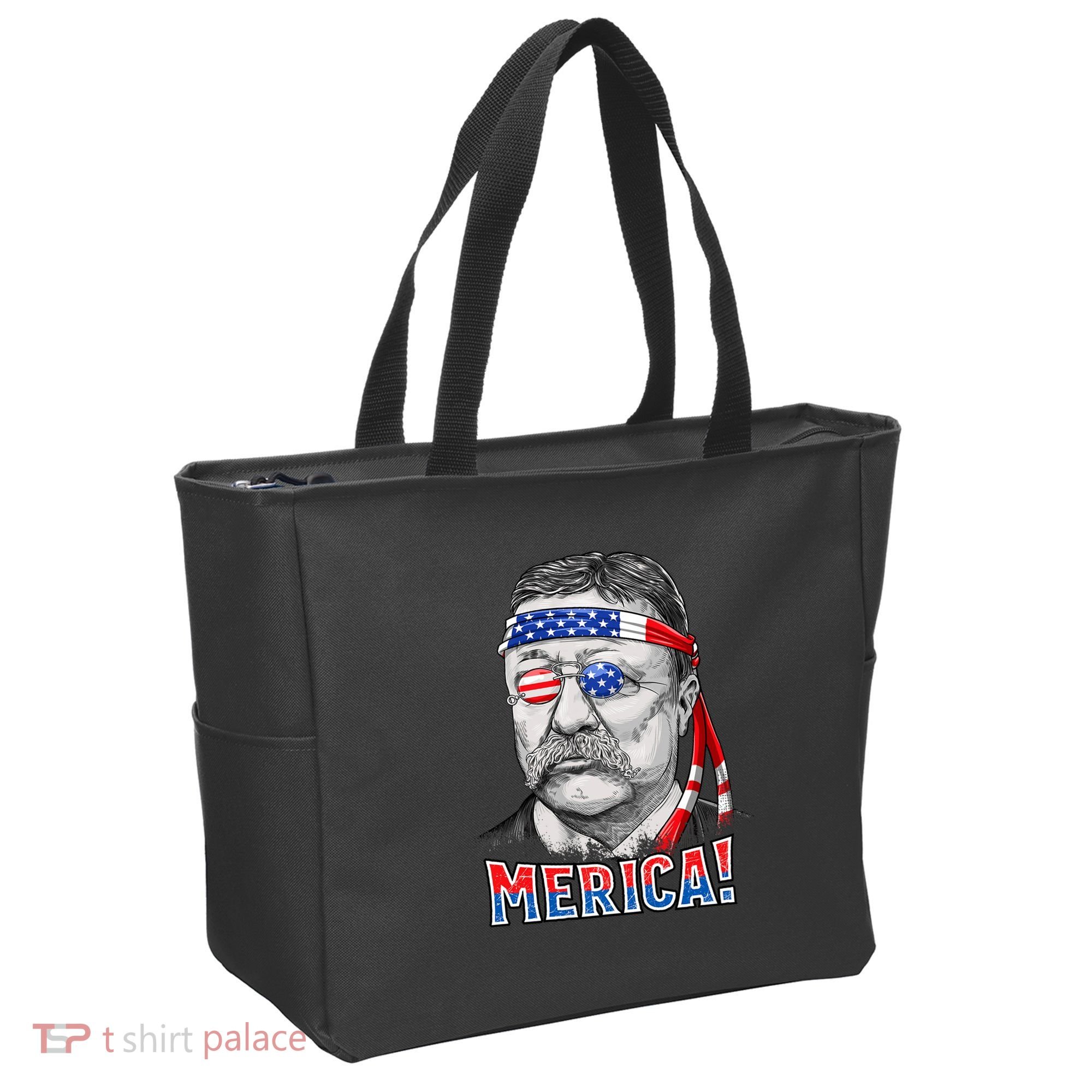 Theodore Roosevelt Merica 4th July Usa Us President Tote Bag