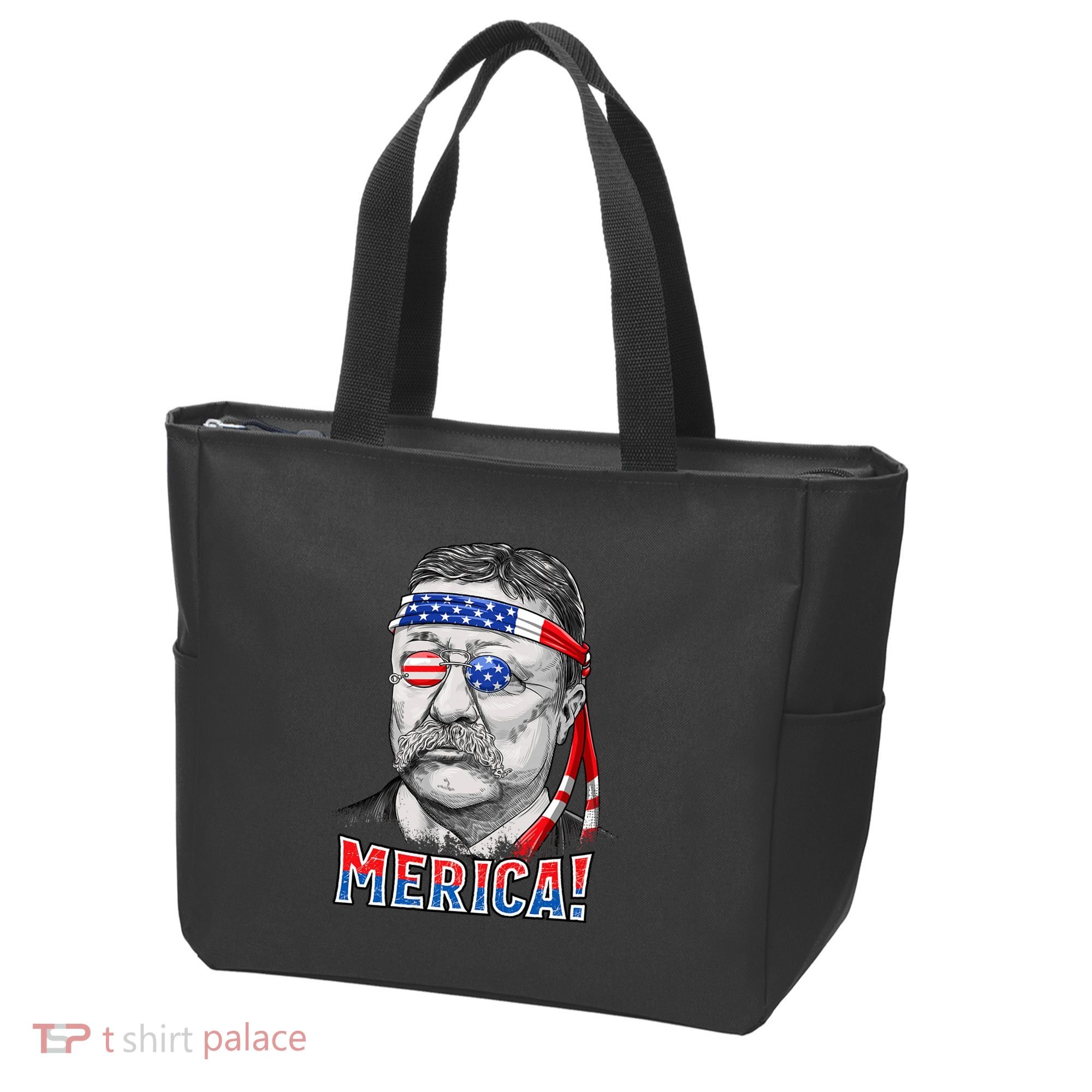 Theodore Roosevelt Merica 4th July Usa Us President Tote Bag
