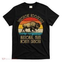 Theodore Roosevelt National Park North Dakota Buffalo Retro T-Shirt thumb 0