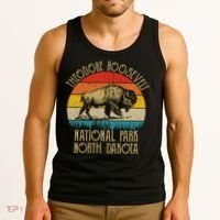 Theodore Roosevelt National Park North Dakota Buffalo Retro Tank Top thumb 3