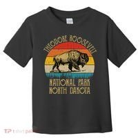 Theodore Roosevelt National Park North Dakota Buffalo Retro Toddler T-Shirt thumb 0
