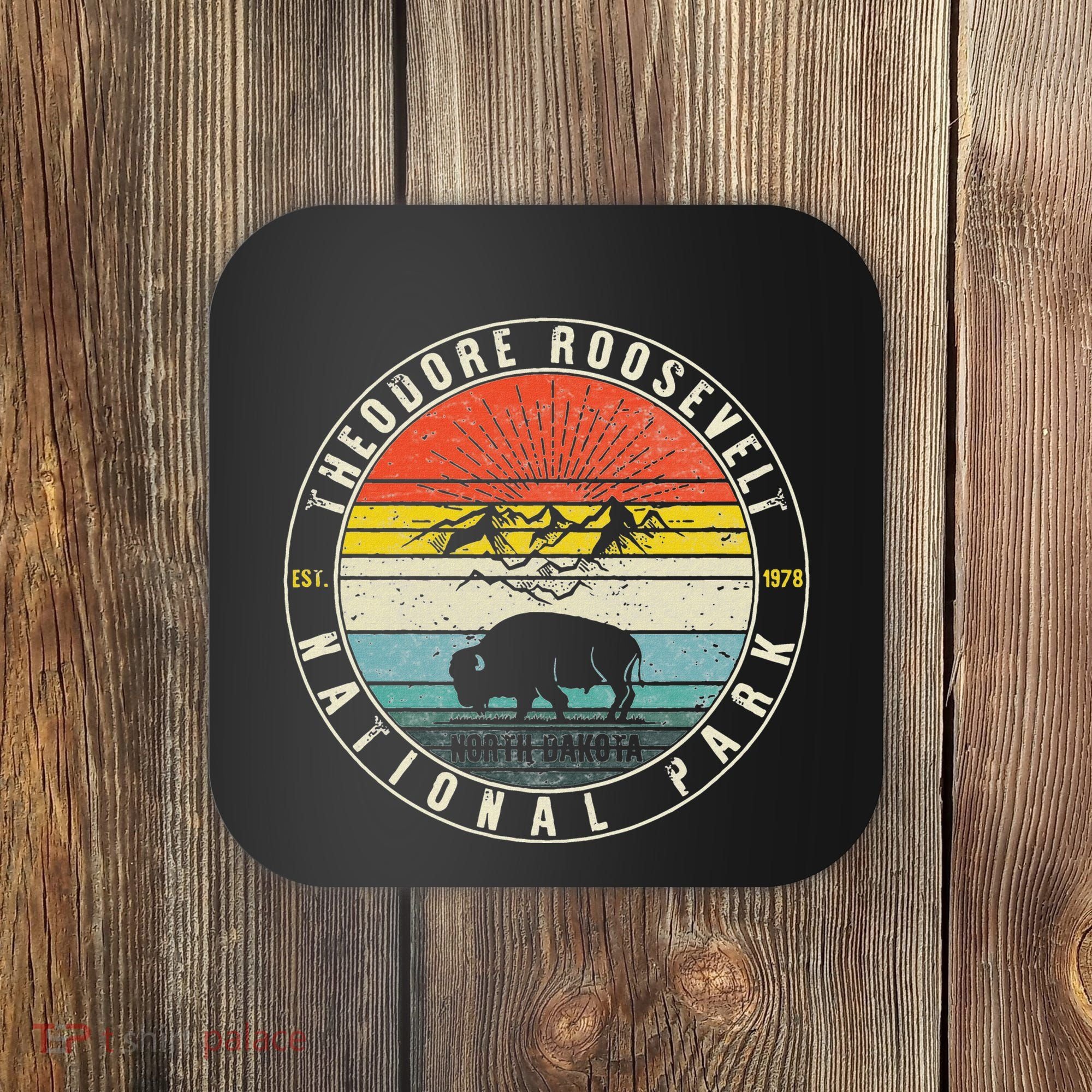 Theodore Roosevelt National Park North Dakota Hiker Souvenir Coaster