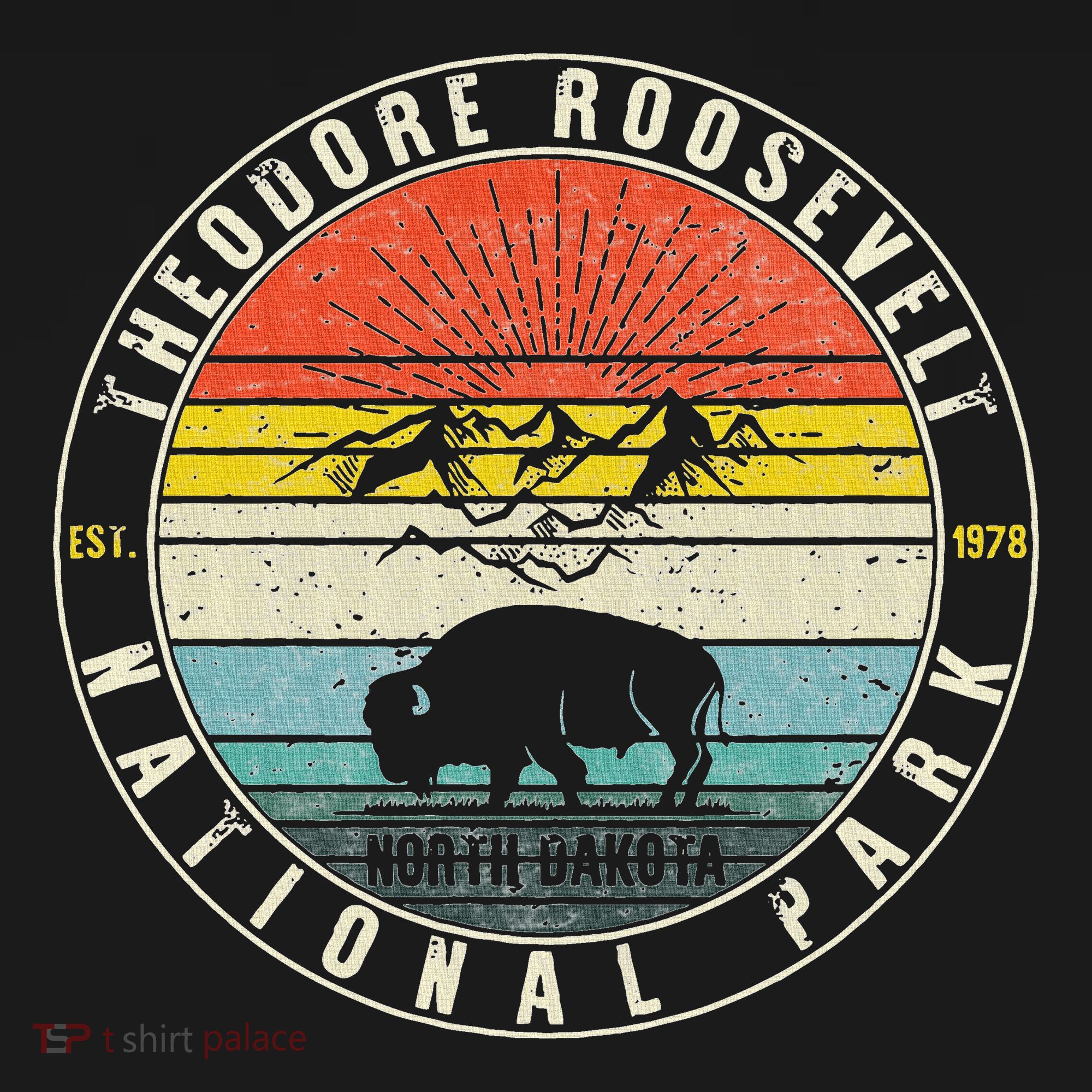 Theodore Roosevelt National Park North Dakota Hiker Souvenir Tank Top
