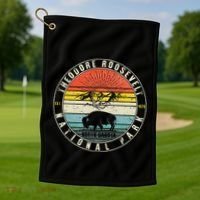 Theodore Roosevelt National Park North Dakota Hiker Souvenir Golf Towel thumb 1