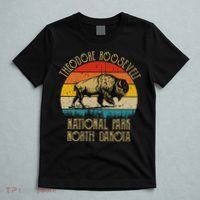 Theodore Roosevelt National Park North Dakota Buffalo Retro T-Shirt thumb 5