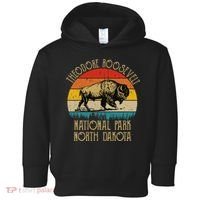 Theodore Roosevelt National Park North Dakota Buffalo Retro Toddler Hoodie thumb 0