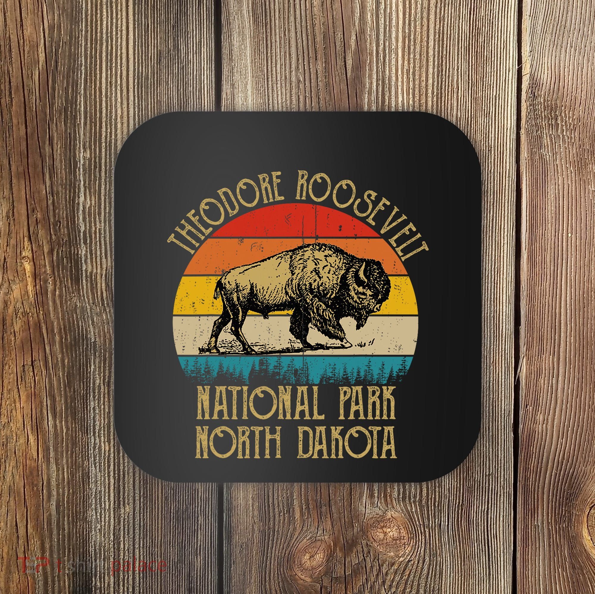 Theodore Roosevelt National Park North Dakota Buffalo Retro Coaster