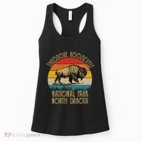 Theodore Roosevelt National Park North Dakota Buffalo Retro Women's Tank Top thumb 0