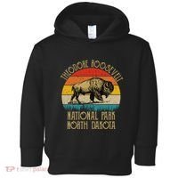 Theodore Roosevelt National Park North Dakota Buffalo Retro Toddler Hoodie thumb 0