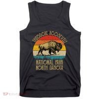 Theodore Roosevelt National Park North Dakota Buffalo Retro Tank Top thumb 0