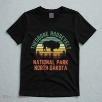 Theodore Roosevelt National Park North Dakota Buffalo Retro T-Shirt thumb 5