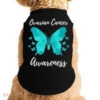 Teal Ribbon Ovarian Cancer Awareness Doggie Tank thumb 0