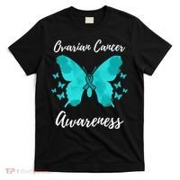 Teal Ribbon Ovarian Cancer Awareness T-Shirt thumb 0