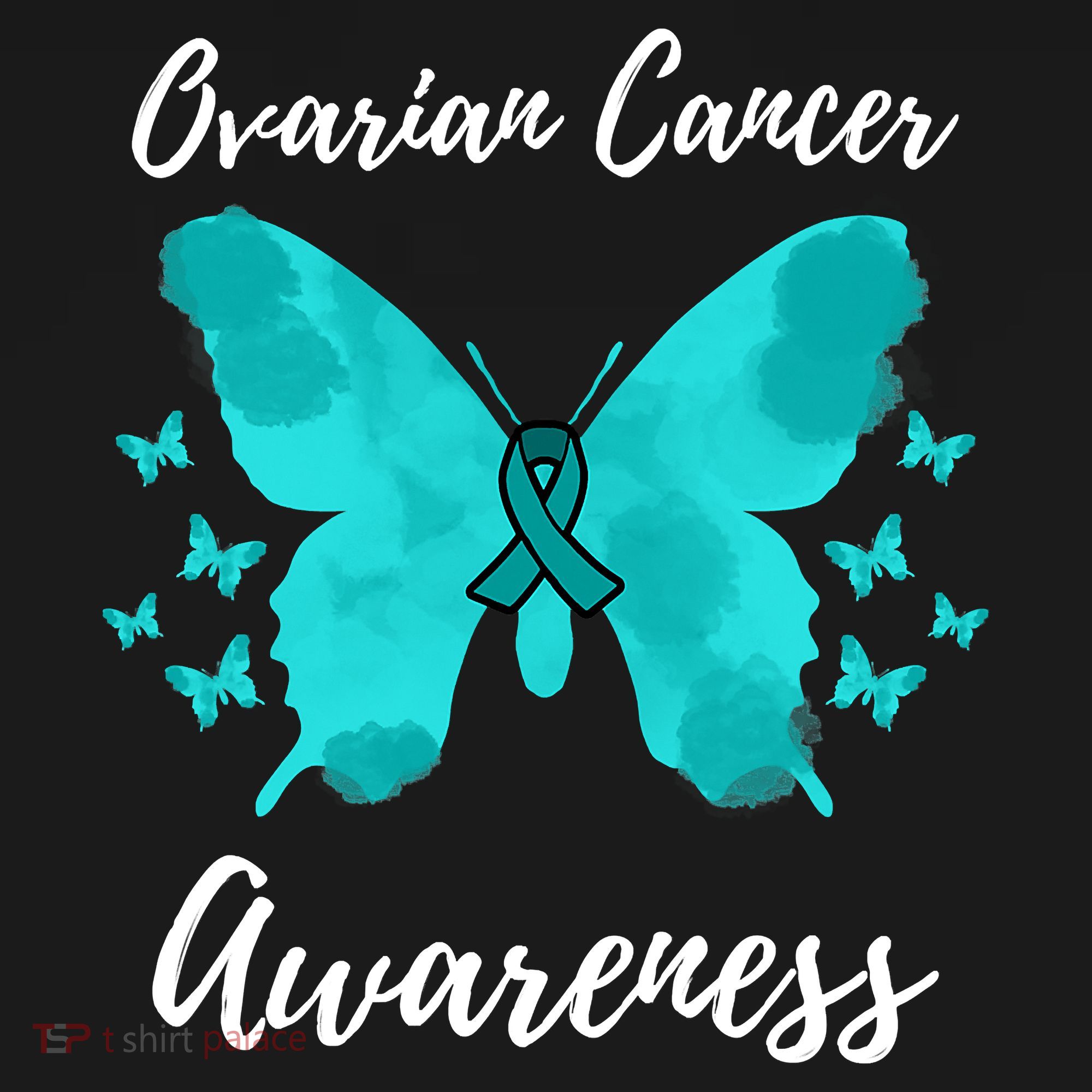 Teal Ribbon Ovarian Cancer Awareness Women's Hoodie