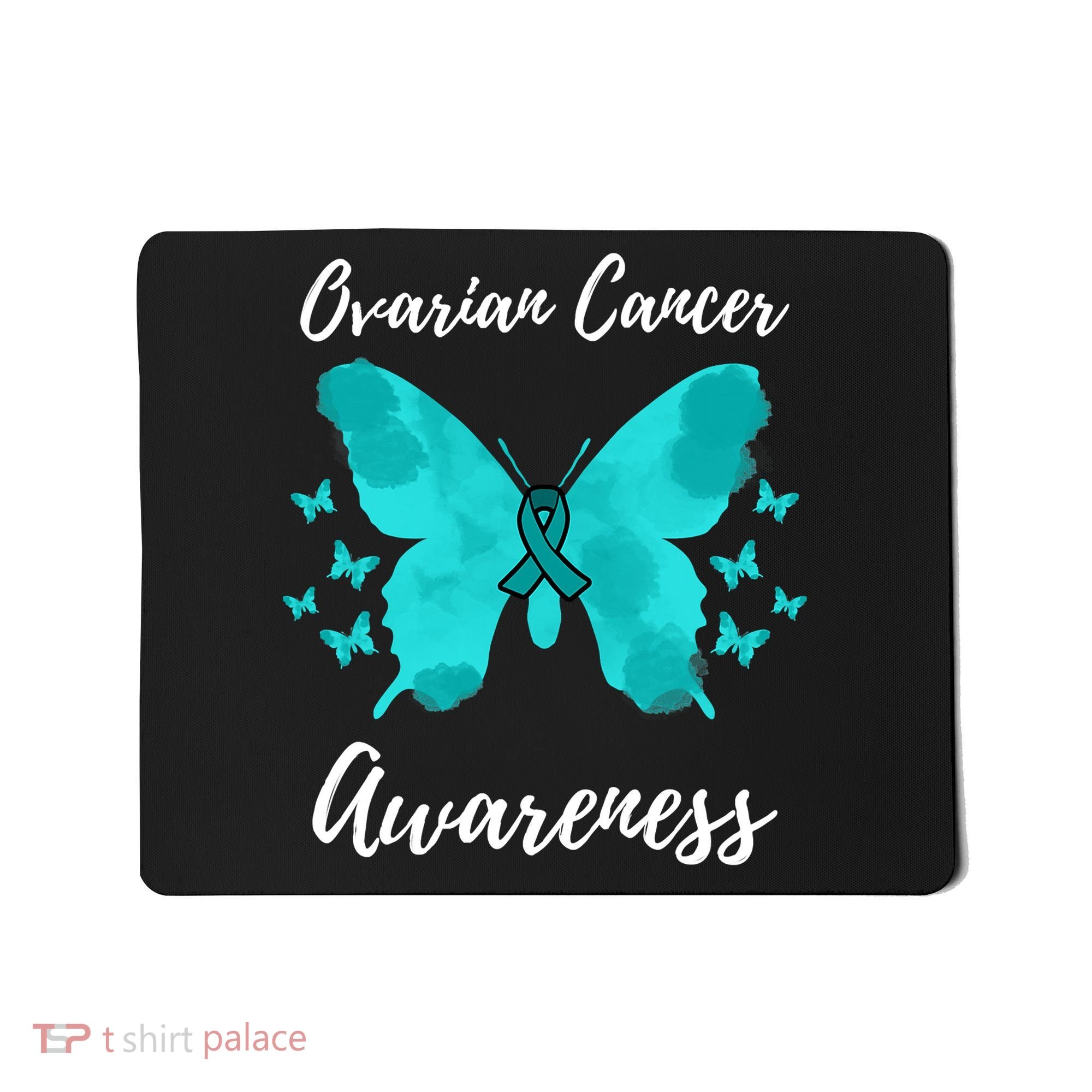 Teal Ribbon Ovarian Cancer Awareness Mousepad