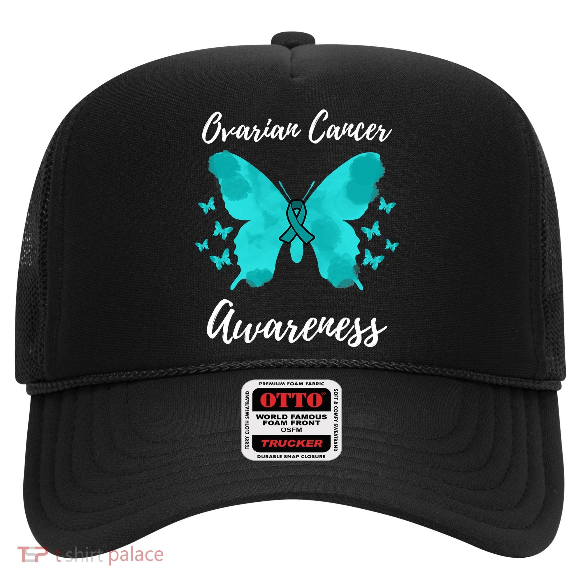 Teal Ribbon Ovarian Cancer Awareness Hat