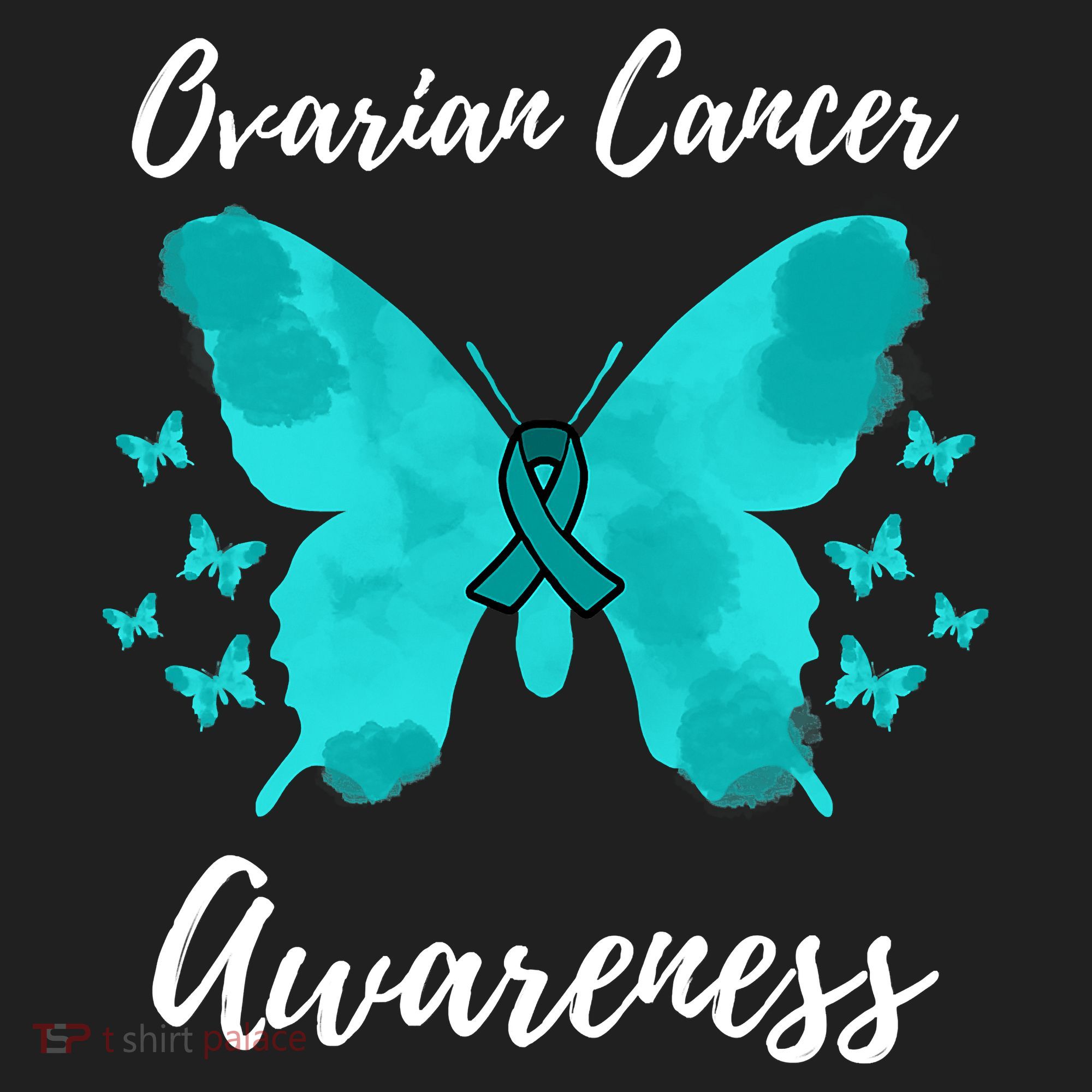 Teal Ribbon Ovarian Cancer Awareness Hat