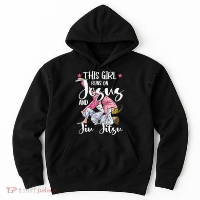 This  Runs On Jesus And Jiu Jitsu Gift Hoodie