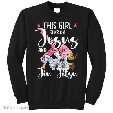 This  Runs On Jesus And Jiu Jitsu Gift Sweatshirt