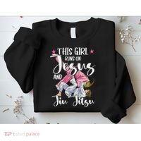 This  Runs On Jesus And Jiu Jitsu Gift Sweatshirt thumb 2