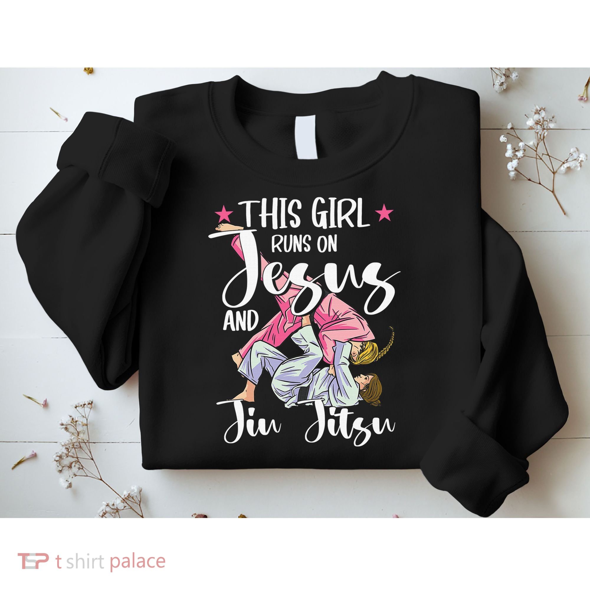 This  Runs On Jesus And Jiu Jitsu Gift Sweatshirt