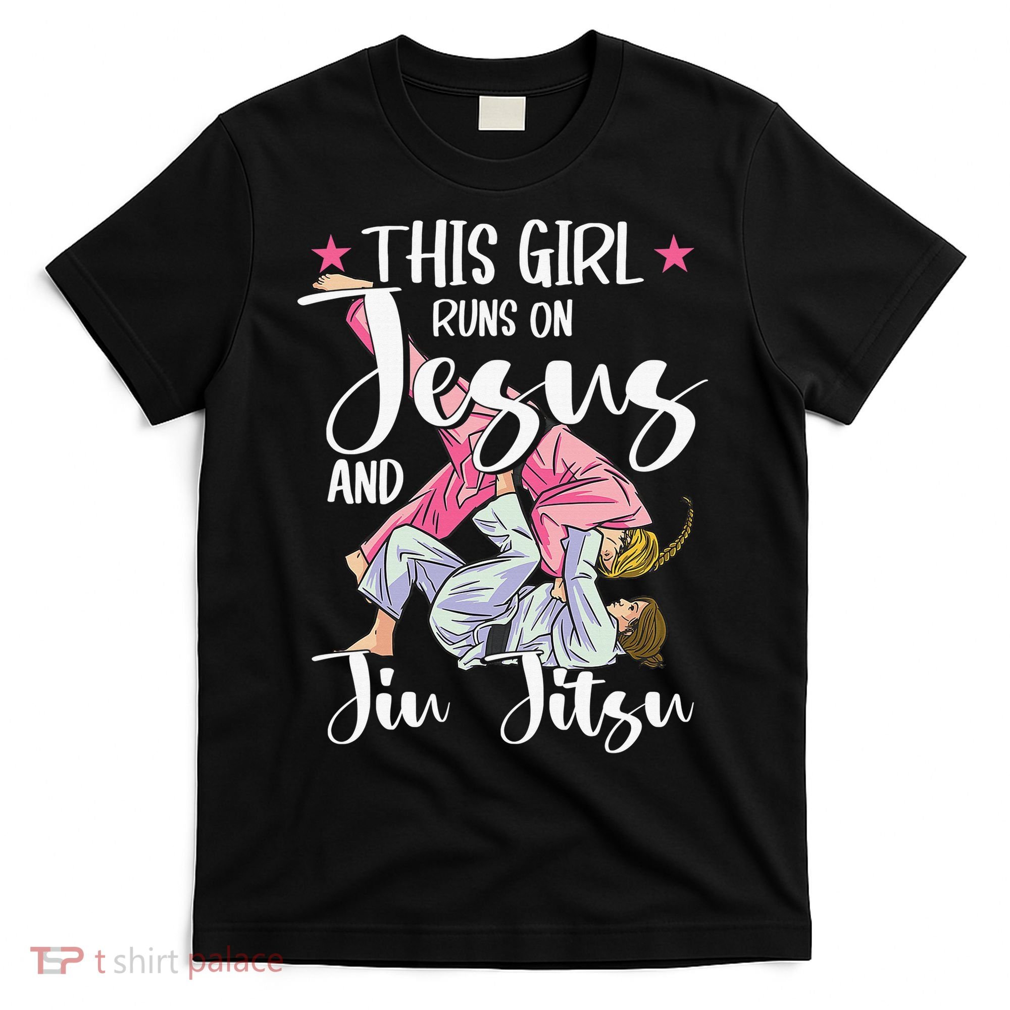 This  Runs On Jesus And Jiu Jitsu Gift T-Shirt