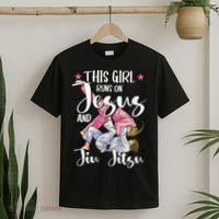 This  Runs On Jesus And Jiu Jitsu Gift T-Shirt thumb 2