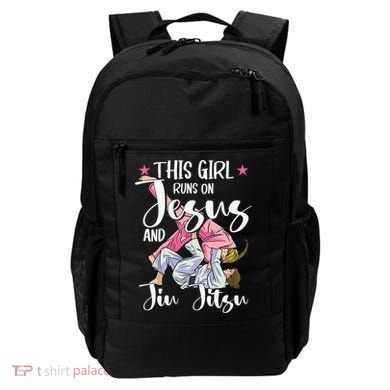 This  Runs On Jesus And Jiu Jitsu Gift Backpack