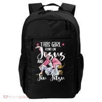 This  Runs On Jesus And Jiu Jitsu Gift Backpack thumb 0