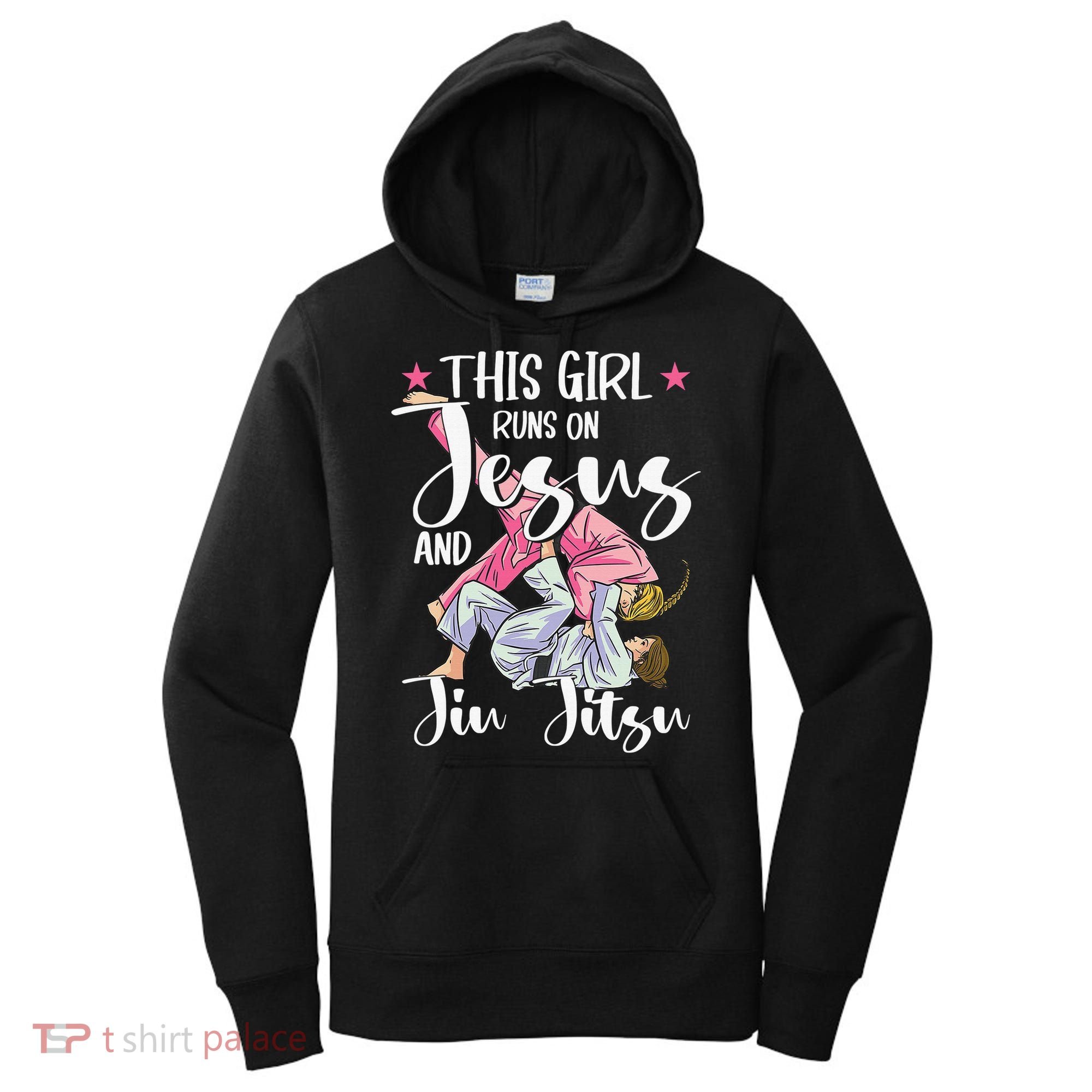 This  Runs On Jesus And Jiu Jitsu Gift Women's Hoodie