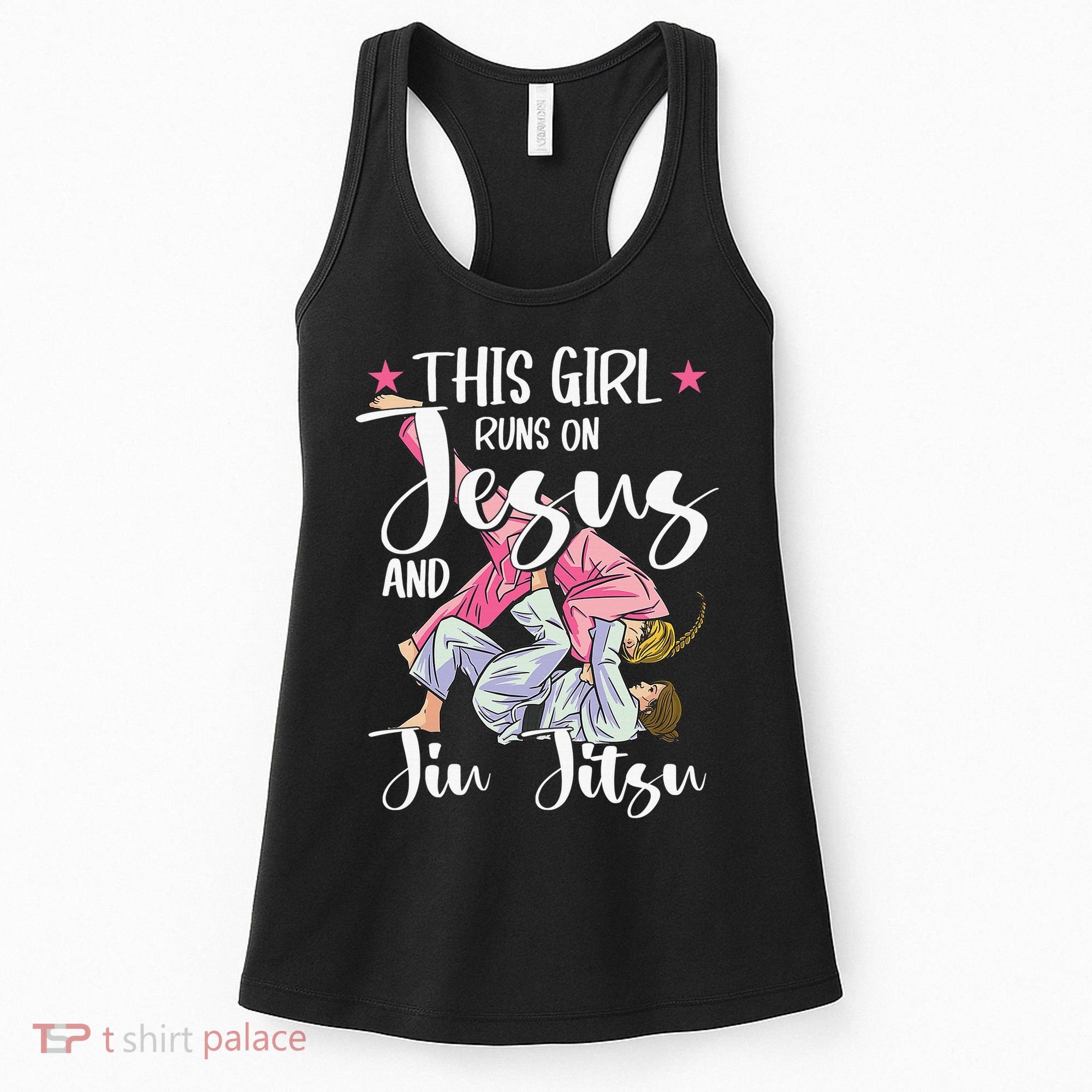This  Runs On Jesus And Jiu Jitsu Gift Women's Tank Top