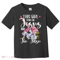 This  Runs On Jesus And Jiu Jitsu Gift Toddler T-Shirt thumb 0