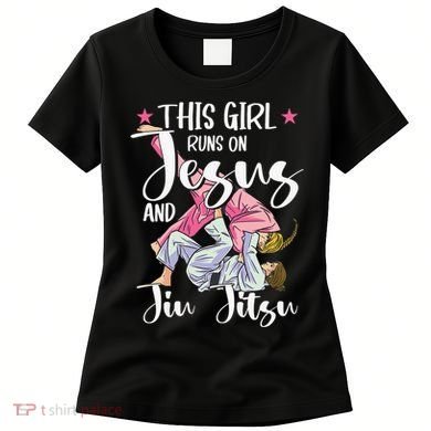 This  Runs On Jesus And Jiu Jitsu Gift Women's T-Shirt