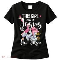 This  Runs On Jesus And Jiu Jitsu Gift Women's T-Shirt thumb 0