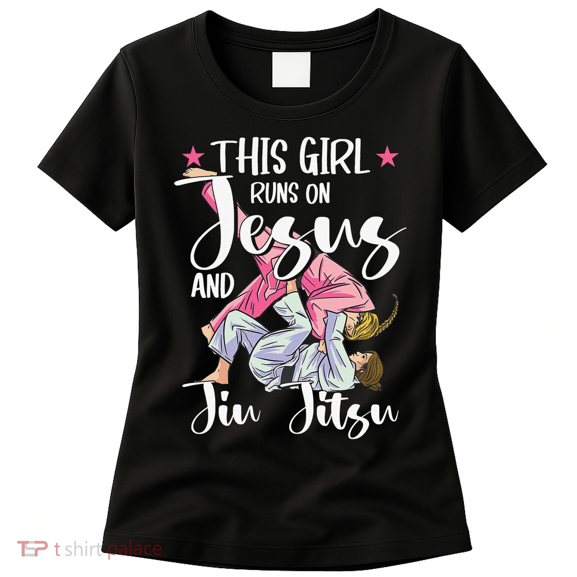 This  Runs On Jesus And Jiu Jitsu Gift Women's T-Shirt