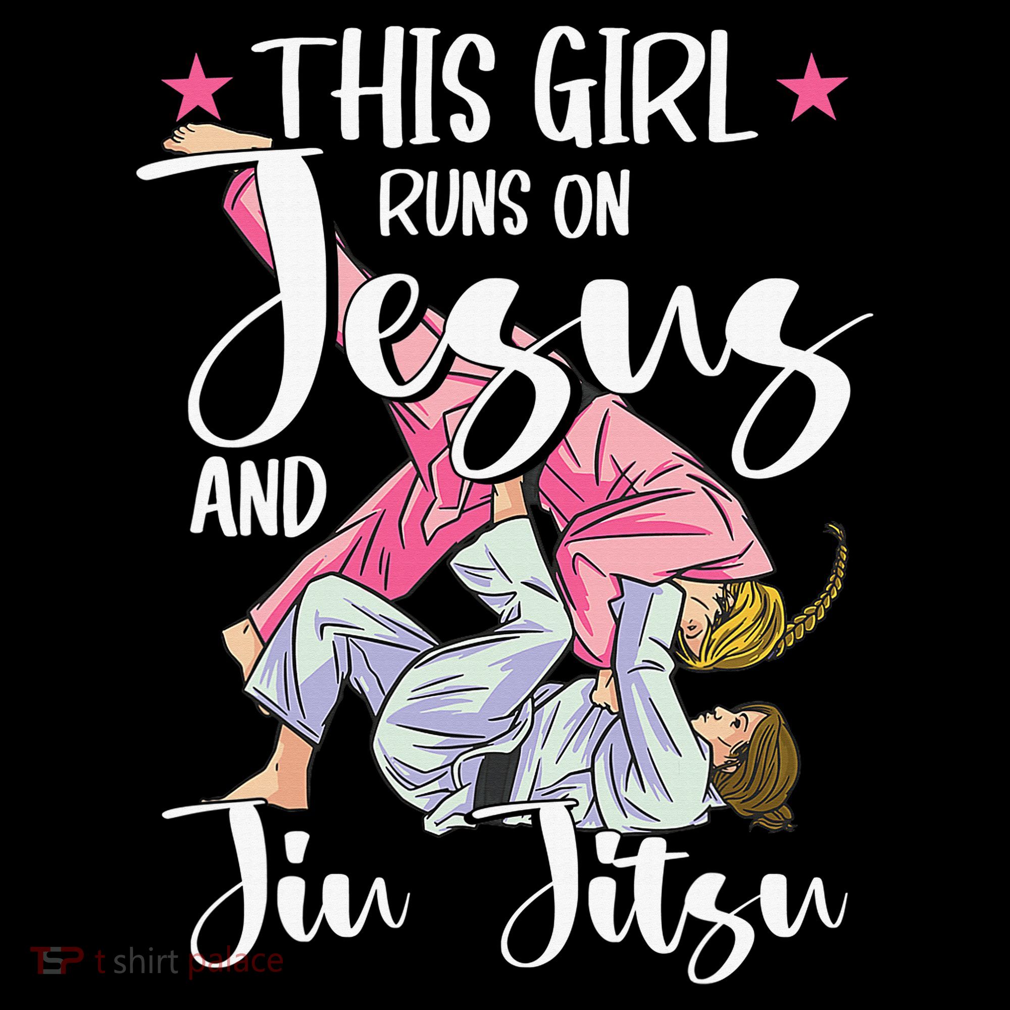 This  Runs On Jesus And Jiu Jitsu Gift Women's T-Shirt